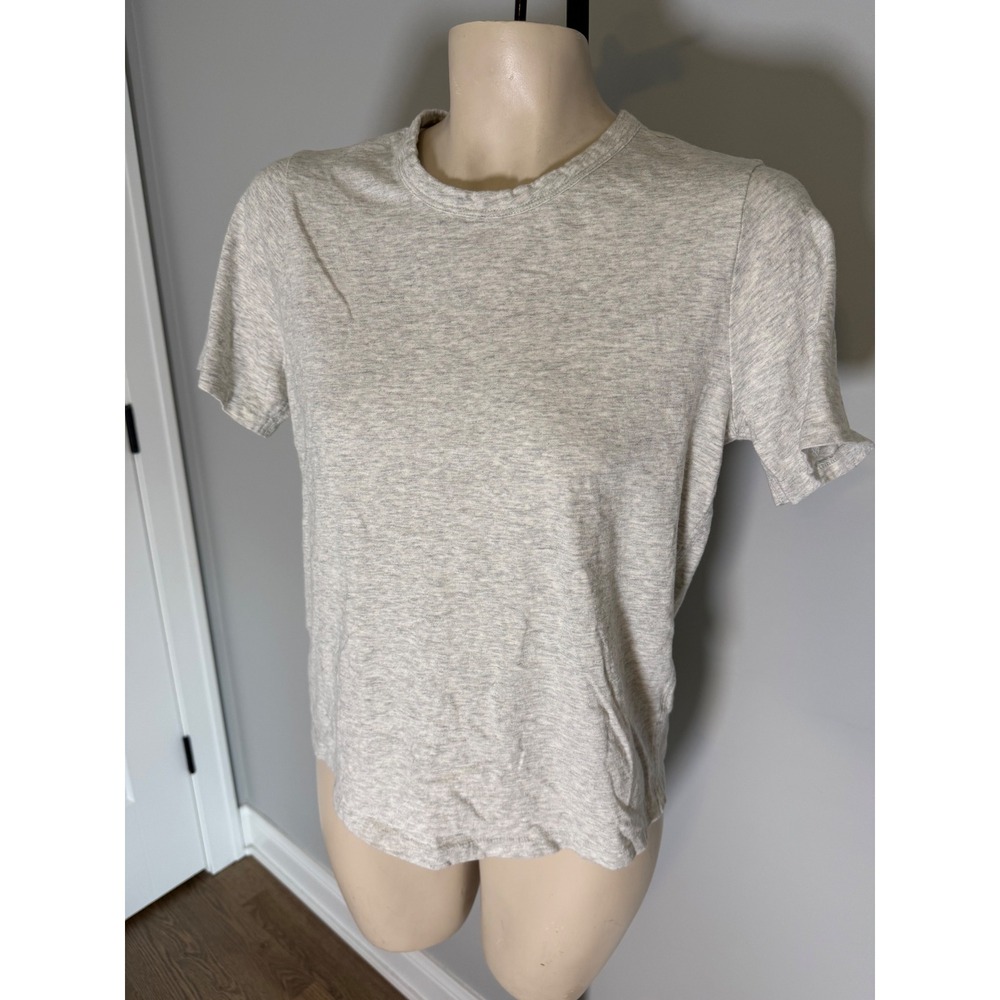 Faherty Sunwashed Organic Cotton Short Sleeve Tee Light Gray Heather XS